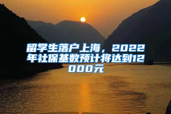 留學(xué)生落戶上海，2022年社?；鶖?shù)預(yù)計將達(dá)到12000元