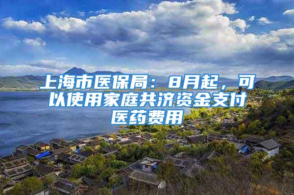 上海市醫(yī)保局：8月起，可以使用家庭共濟(jì)資金支付醫(yī)藥費用