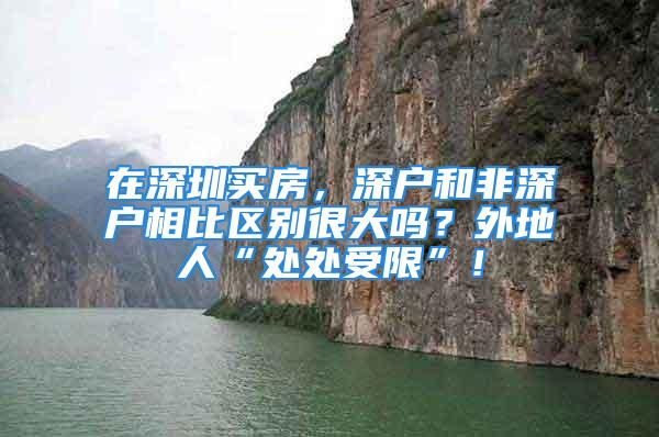 在深圳買房，深戶和非深戶相比區(qū)別很大嗎？外地人“處處受限”！