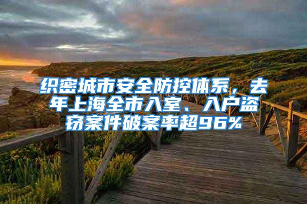 織密城市安全防控體系，去年上海全市入室、入戶盜竊案件破案率超96%