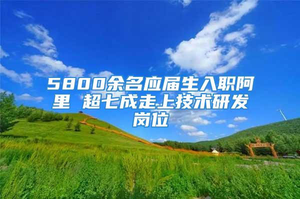 5800余名應(yīng)屆生入職阿里 超七成走上技術(shù)研發(fā)崗位