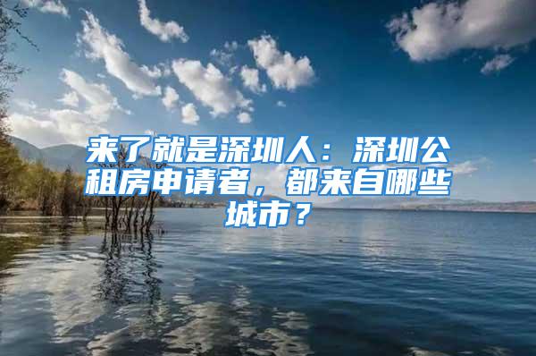 來(lái)了就是深圳人：深圳公租房申請(qǐng)者，都來(lái)自哪些城市？