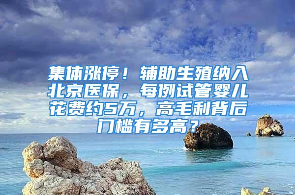 集體漲停！輔助生殖納入北京醫(yī)保，每例試管嬰兒花費(fèi)約5萬，高毛利背后門檻有多高？