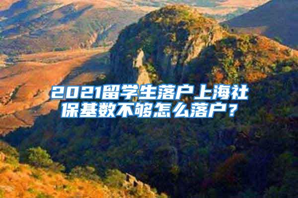 2021留學生落戶上海社?；鶖?shù)不夠怎么落戶？