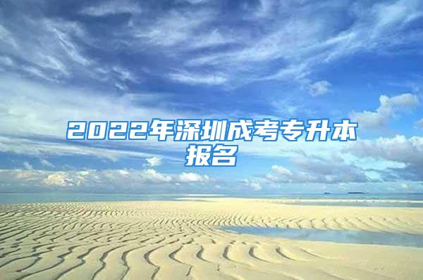 2022年深圳成考專升本報(bào)名