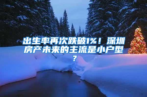 出生率再次跌破1%！深圳房產(chǎn)未來(lái)的主流是小戶型？