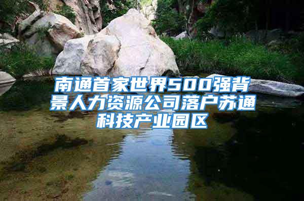 南通首家世界500強(qiáng)背景人力資源公司落戶(hù)蘇通科技產(chǎn)業(yè)園區(qū)