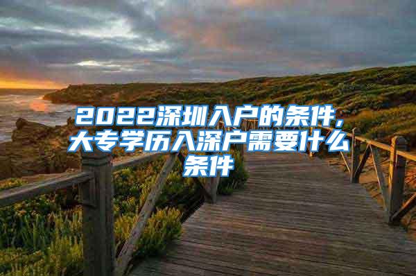 2022深圳入戶的條件,大專學(xué)歷入深戶需要什么條件