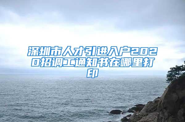 深圳市人才引進(jìn)入戶2020招調(diào)工通知書在哪里打印