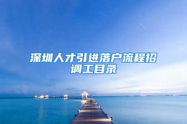 深圳人才引進(jìn)落戶(hù)流程招調(diào)工目錄