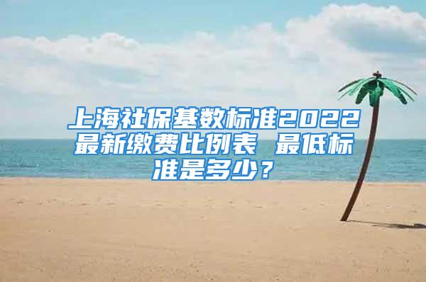 上海社?；鶖?shù)標(biāo)準(zhǔn)2022最新繳費(fèi)比例表 最低標(biāo)準(zhǔn)是多少？