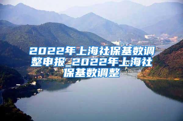 2022年上海社?；鶖?shù)調(diào)整申報_2022年上海社保基數(shù)調(diào)整