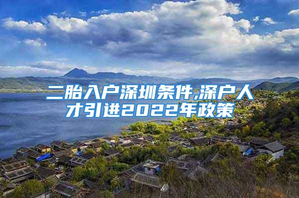 二胎入戶深圳條件,深戶人才引進(jìn)2022年政策