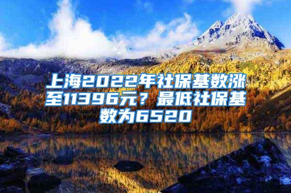 上海2022年社?；鶖?shù)漲至11396元？最低社?；鶖?shù)為6520