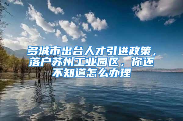 多城市出臺人才引進(jìn)政策，落戶蘇州工業(yè)園區(qū)，你還不知道怎么辦理