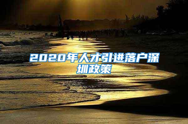 2020年人才引進(jìn)落戶(hù)深圳政策