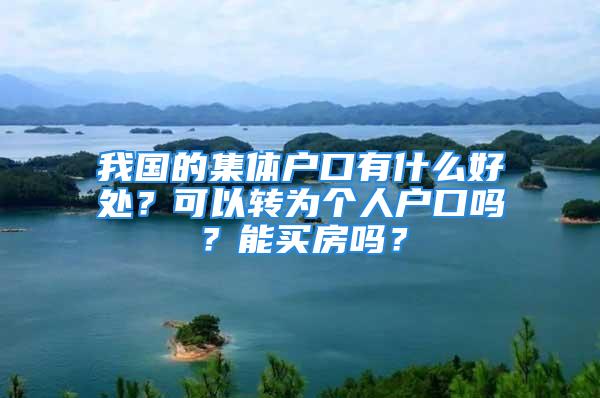 我國的集體戶口有什么好處？可以轉(zhuǎn)為個(gè)人戶口嗎？能買房嗎？