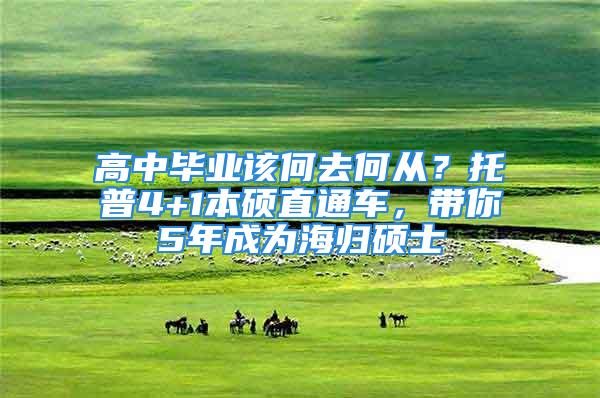 高中畢業(yè)該何去何從？托普4+1本碩直通車，帶你5年成為海歸碩士