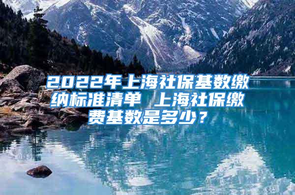 2022年上海社?；鶖?shù)繳納標(biāo)準(zhǔn)清單 上海社保繳費(fèi)基數(shù)是多少？