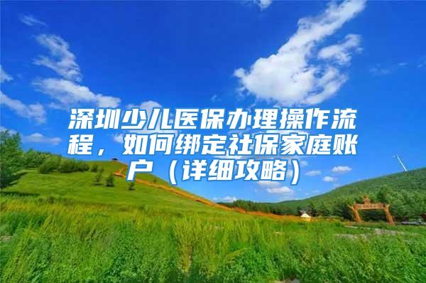 深圳少兒醫(yī)保辦理操作流程，如何綁定社保家庭賬戶（詳細攻略）