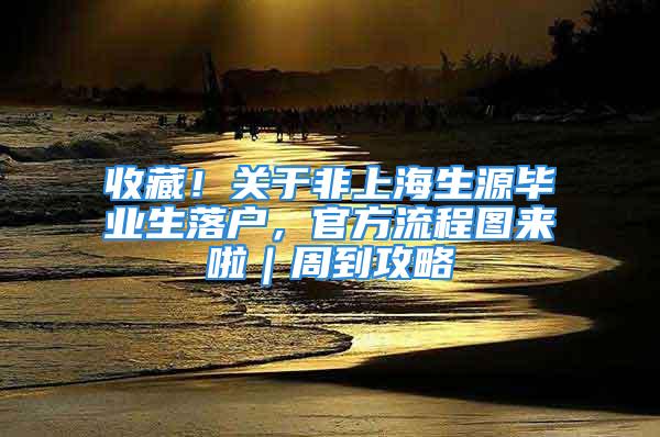 收藏！關(guān)于非上海生源畢業(yè)生落戶，官方流程圖來啦｜周到攻略