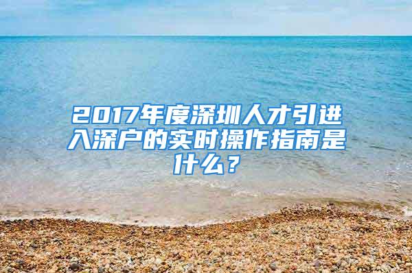 2017年度深圳人才引進(jìn)入深戶的實(shí)時(shí)操作指南是什么？