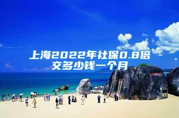 上海2022年社保0.8倍交多少錢一個(gè)月