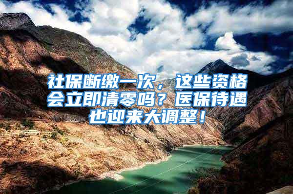 社保斷繳一次，這些資格會立即清零嗎？醫(yī)保待遇也迎來大調整！