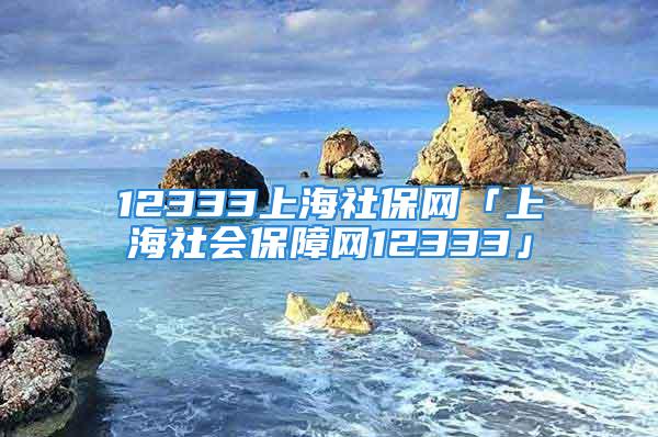 12333上海社保網「上海社會保障網12333」