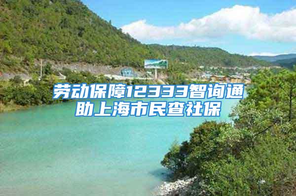 勞動保障12333智詢通助上海市民查社保