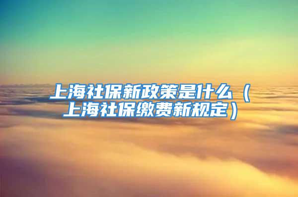 上海社保新政策是什么（上海社保繳費(fèi)新規(guī)定）