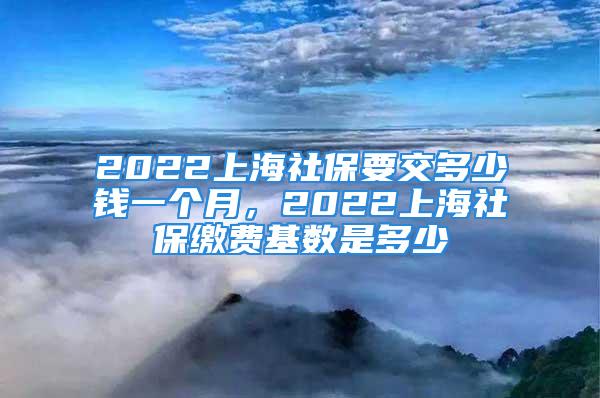 2022上海社保要交多少錢一個(gè)月，2022上海社保繳費(fèi)基數(shù)是多少