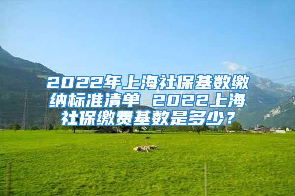 2022年上海社?；鶖?shù)繳納標(biāo)準(zhǔn)清單 2022上海社保繳費(fèi)基數(shù)是多少？