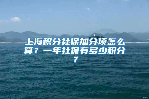 上海積分社保加分項怎么算？一年社保有多少積分？