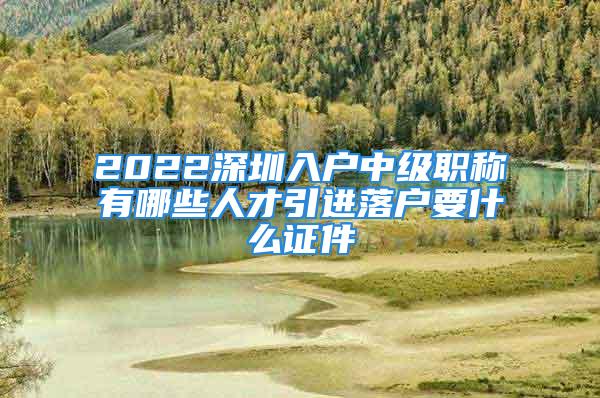 2022深圳入戶中級職稱有哪些人才引進(jìn)落戶要什么證件