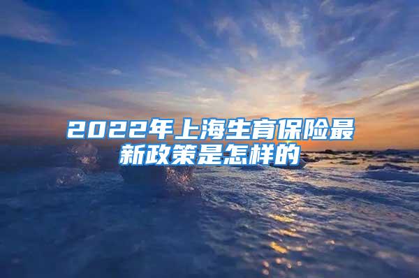 2022年上海生育保險最新政策是怎樣的