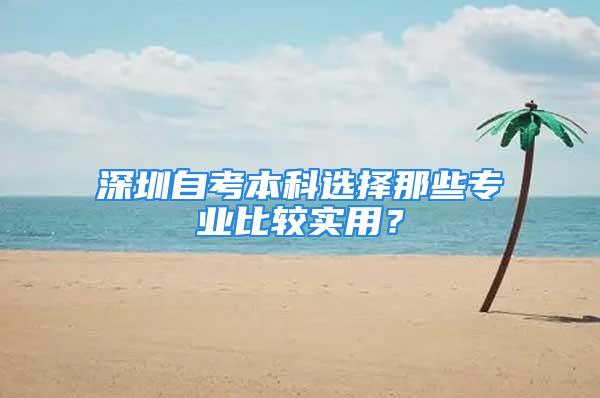 深圳自考本科選擇那些專業(yè)比較實(shí)用？