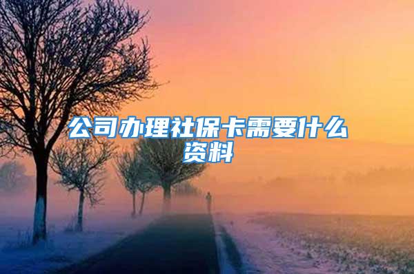 公司辦理社?？ㄐ枰裁促Y料