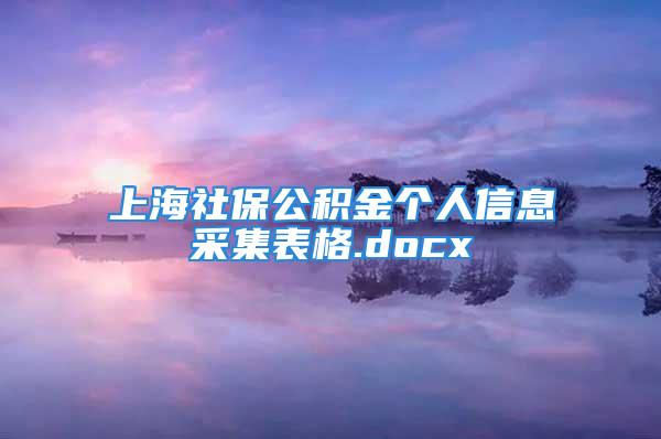 上海社保公積金個(gè)人信息采集表格.docx