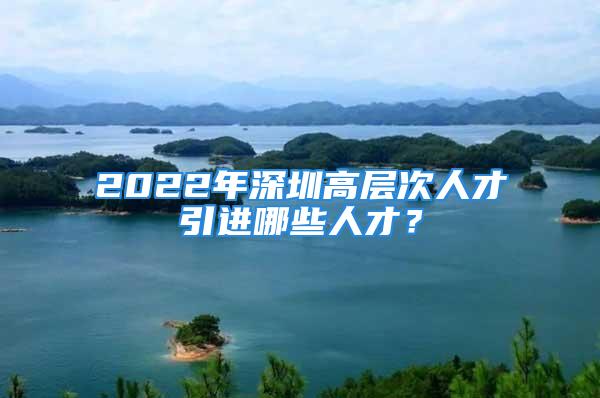 2022年深圳高層次人才引進(jìn)哪些人才？