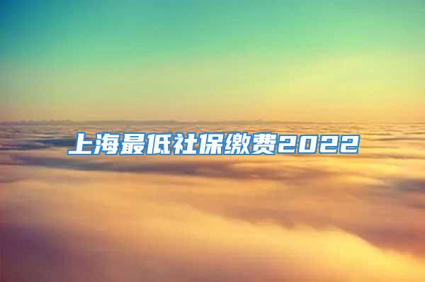 上海最低社保繳費2022