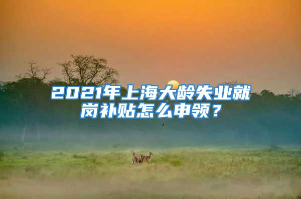 2021年上海大齡失業(yè)就崗補(bǔ)貼怎么申領(lǐng)？