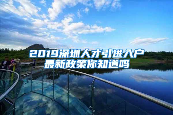 2019深圳人才引進入戶最新政策你知道嗎