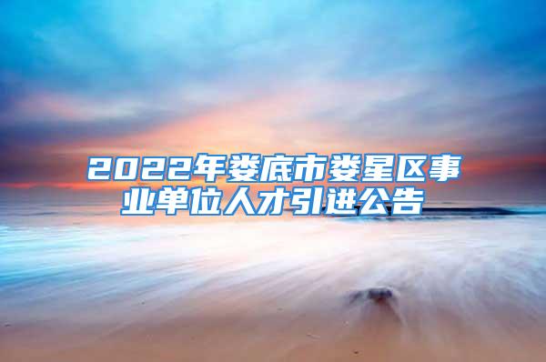 2022年婁底市婁星區(qū)事業(yè)單位人才引進公告