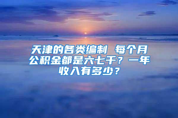 天津的各類編制 每個月公積金都是六七千？一年收入有多少？