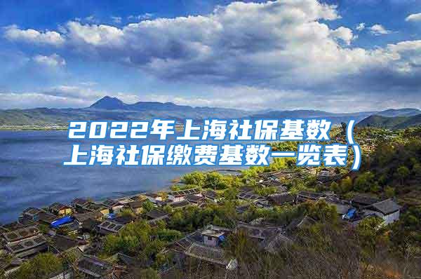 2022年上海社?；鶖?shù)（上海社保繳費基數(shù)一覽表）