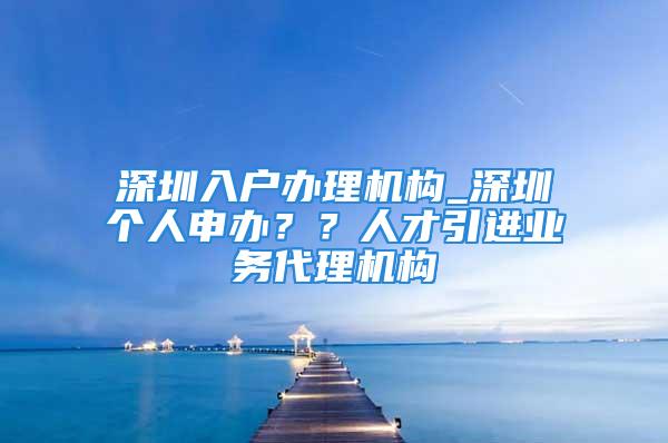 深圳入戶辦理機構(gòu)_深圳個人申辦？？人才引進業(yè)務(wù)代理機構(gòu)