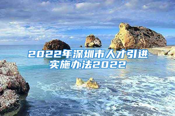 2022年深圳市人才引進(jìn)實施辦法2022