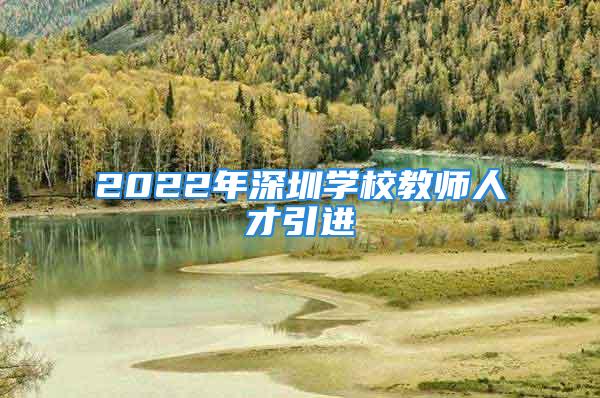 2022年深圳學(xué)校教師人才引進(jìn)