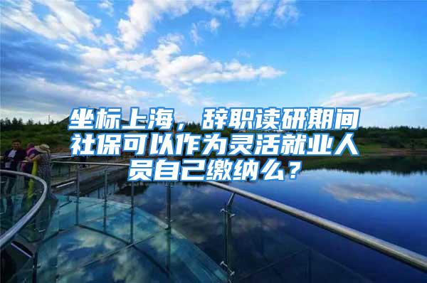 坐標上海，辭職讀研期間社?？梢宰鳛殪`活就業(yè)人員自己繳納么？